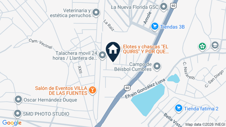 Mapa de Tercera Cerrada El Mirador S/N, lote 6, manzana 5, colonia Claustros Loma Dorada, Aguascalientes