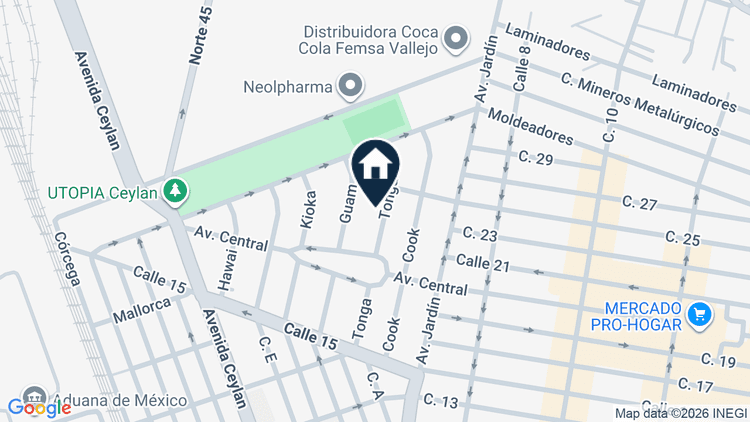 Mapa de Tonga 58, colonia Euzkadi, Ciudad de México