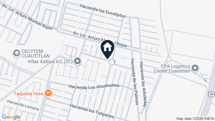 Mapa de Avenida Hacienda los Almendros 7, colonia Hacienda Cuautitlan Condominio 334, Cuautitlán