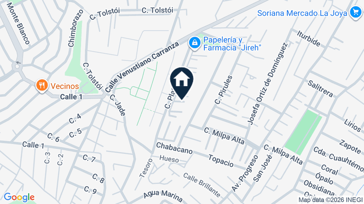Mapa de Lote 8, manzana 9, colonia Las Americas, Ecatepec