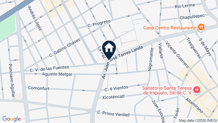 Mapa de Brisa de la Pradera, número 1012, lote 35, manzana Q, Fraccionamiento Las Brisas de la ciudad de Irapuato, Guanajuato, Irapuato