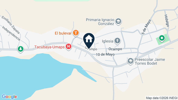 Mapa de Predio rústico Tacubaya, fracción de terreno 4, Pénjamo