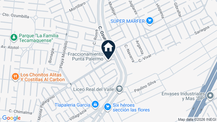 Mapa de Settecannoli 16, colonia Punta Palermo III, Tecámac
