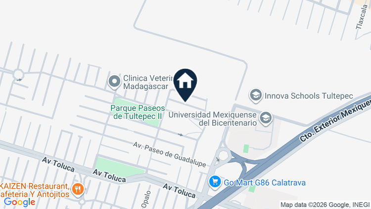 Mapa de Paseo del Desierto 30, colonia Paseos de Tultepec Ii, Tultepec