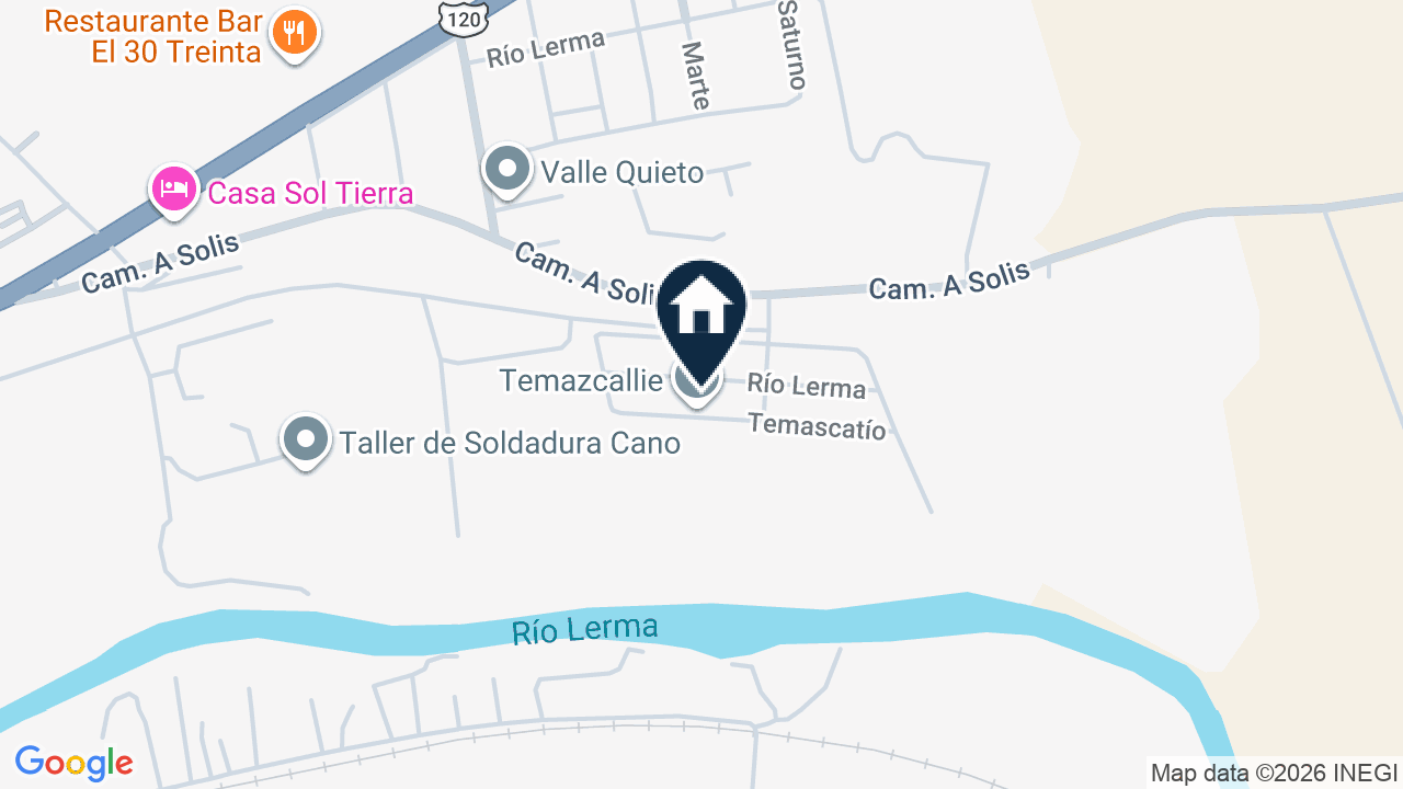 Mapa de Rio Lerma 38, colonia Vega del Socorro, Acámbaro