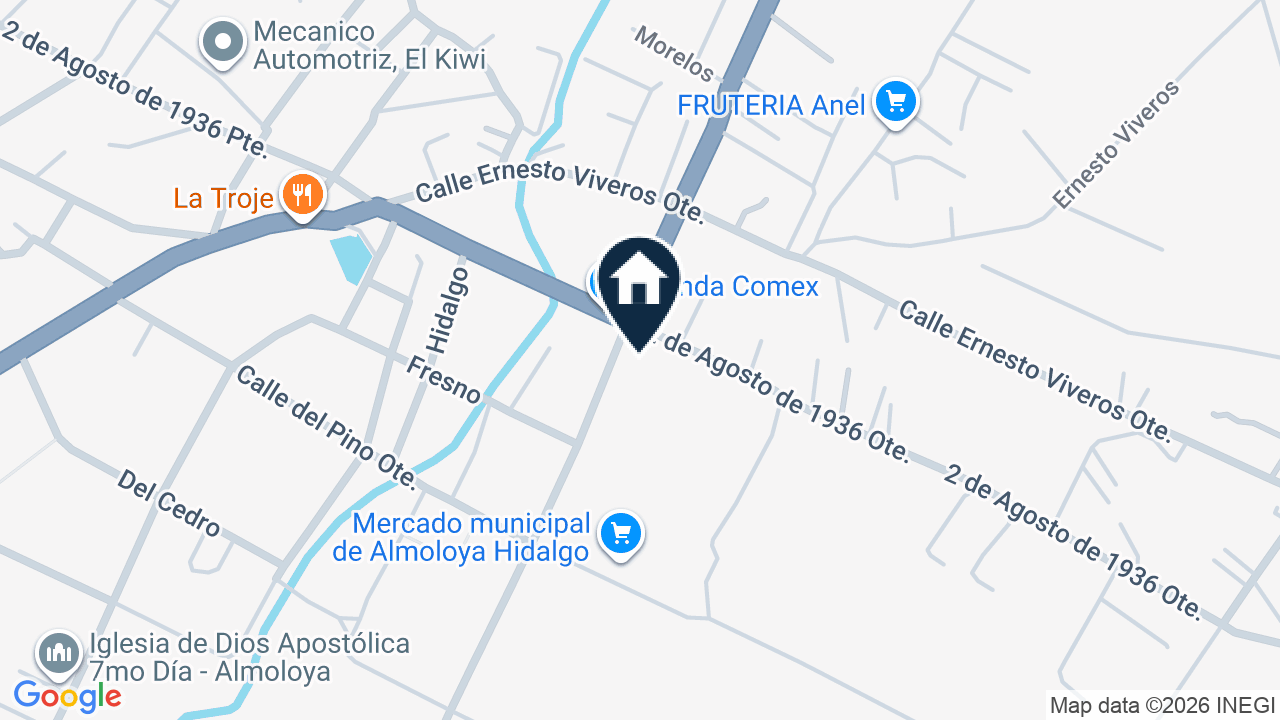 Mapa de el municipio de Almoloya 715, colonia Fracción las Juntas, Almoloya