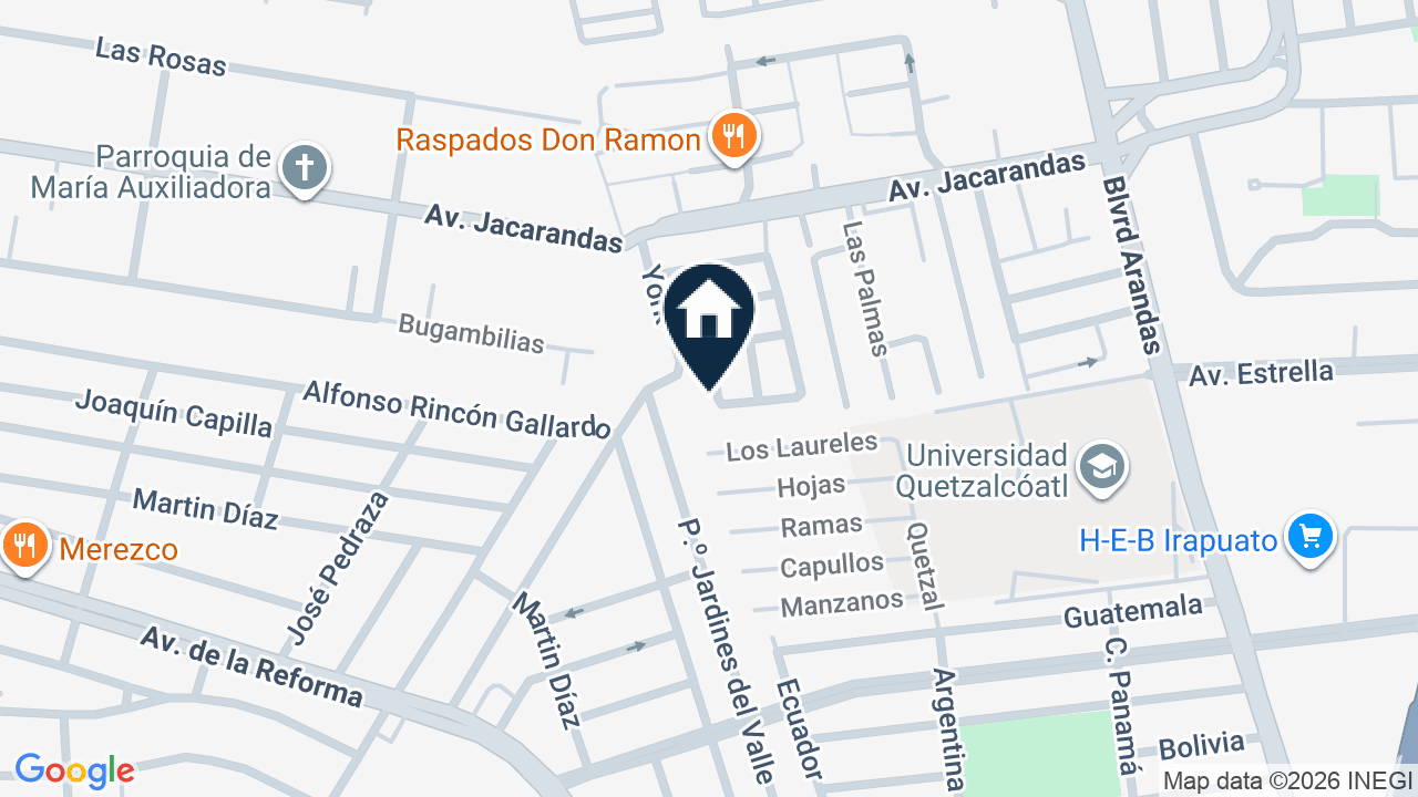 Mapa de Oxford 427, colonia La Estancia, Guanajuato