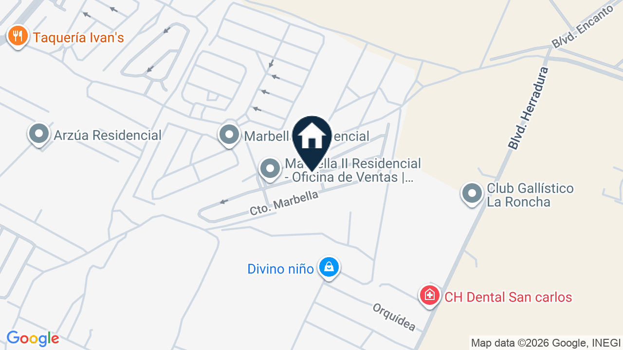 Mapa de Circuito Marbella 209, colonia Porto Real, Guanajuato