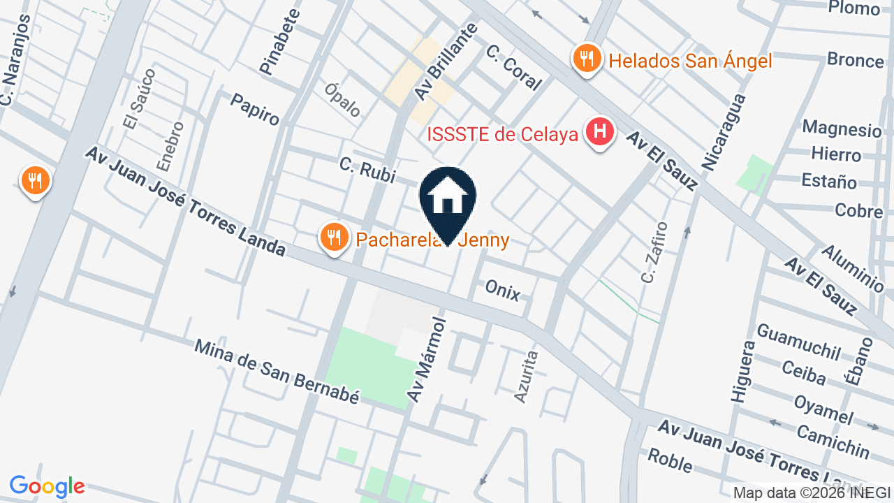 Mapa de Edificio 101, colonia San Juanico II, Guanajuato