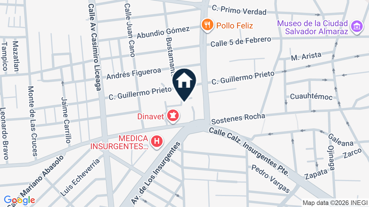 Mapa de Avenida Independencia 1050 29, colonia Hacienda Bugambilias, Irapuato