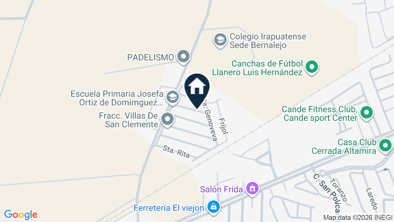 Mapa de Zarzales 862, colonia Santa Sofía, Irapuato
