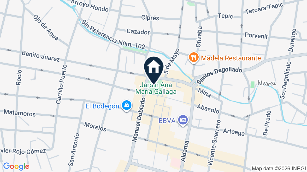 Mapa de Poblado la, colonia La, Pénjamo