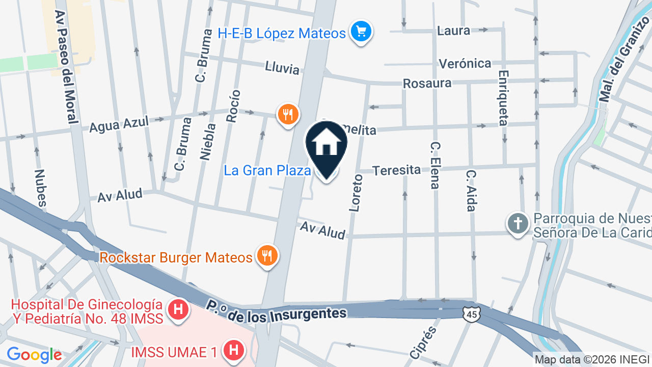 Mapa de Centro Comercial la Gran Plaza León 11, León
